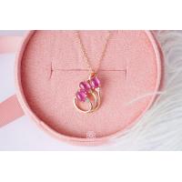 ราคา Rosenmarry สร้อยคอพร้อมจี้พลอยทับทิมแท้ ตัวเรือนเงินแท้ จัดส่งฟรี RN045 พลอยแท้เสริมดวง ของขวัญ (18710597716)