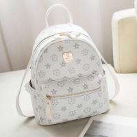 ราคา Hong Kong DF Backpack Women 2022 Leather Small Fashion Printed Presbyopic Ladies Solid Color Travel School Bag (16586276943)
