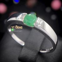 ราคา แหวนมรกต แหวนเงินแท้ ชุบทองคำขาว พลอยมรกตแท้ YTG 10319 (17538081825)