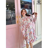 ราคา พร้อมส่ง S 4XL GANNIESHOP X5 Dress เดรส เดรสสั้น มินิเดรส เดรสลายดอกไม้ เดรสพิมพ์ลายเดรสน่ารักๆ เดรสสาวอวบ ใส่ไปทะเล ใส่ไปงานแต่งงาน ใส่ออกงาน เดรสสีขาวลายดอกไม้ (18737787039)