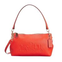 ราคา กระเป๋าถือ COACH แท้ หนังแท้ หนังนิ่ม ลายรถม้า Coach สีสวย มีสายยาว COACH 33521 EMBOSSED HORSE AND CARRIAGE CHARLEY CROSSBODY IN PEBBLE LEATHER Watermelon (21352604452)