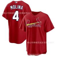 ราคา Cardinals 4 Red Fans Molina Embroidered Baseball Jersey MLB baseball Jersey (19349161540)
