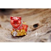 ราคา หมูมหาลาภ แท้ เนื้อกะไหล่ลงยาชมพู หลวงพ่อหวั่น วัดคลองคูณ จ พิจิตร รุ่นชนะจน มีหมายเลขกำกับทุกองค์ (15803246298)
