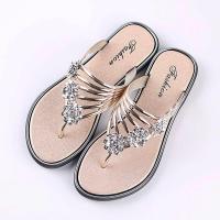 ราคา 2024รองเท้าแตะผู้หญิงรองเท้าผู้หญิงพื้นแบนสีเงินใหม่รองเท้าแตะน้ำหนักเบารองเท้าแตะคีบลำลองสำหรับผู้หญิง (21282649106)