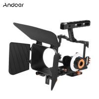 ราคา Andoer C500อลูมิเนียมอัลลอยด์กล้องกล้องวิดีโอกรง RIG ชุดการถ่ายทำภาพยนตร์ระบบ W เคลือบกล่อง ตามโฟกัส จับ 15มิลลิเมตรก้านสำหรับพานาโซนิค GH4เปลี่ยนสำหรับ Sony A7S A7 A7R A7RII a7SII ildc กล้อง mirrorle
