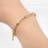 ราคา กำไลเงินแท้ 92 5 Italy ชุบ 3 กษัตริย์ Ball SS Ball ตัดลาย (19760151185)