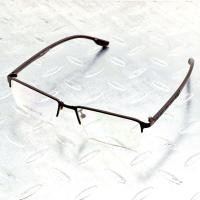 ราคา สีน้ำตาลสี่เหลี่ยมผืนผ้าครึ่งขอบ Titanium Alloy Simple Business สไตล์ผู้ชายกรอบแว่นตากรอบแว่นตา Eyeframe Eyewear (16527857427)