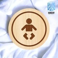 ราคา Homemy ป้ายห้องน้ำ ป้ายห้องน้ำเด็ก แบบที่ 6 ห้องน้ำสำหรับเด็ก งานไม้แท้ ยิงสลักเลเซอร์คมชัดสวยงาม wood laser wooden minimal ตกแต่งร้าน รับทำป้าย (20817744809)