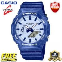 ราคา ต้นฉบับ G Shock GA2100 ผู้ชายกีฬานาฬิกาคู่แสดงเวลา 200 เมตรกันน้ำกันกระแทกเวลาโลก LED แสงอัตโนมัติรับประกัน 4 ปี GA 2100BWP 2A 100 ใหม่แท้ (15286566534)