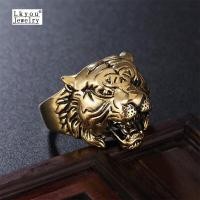 ราคา Lkyou แฟชั่นผู้ชายสไตล์พังก์เหล็กหัวเสือแหวนแหวนเครื่องประดับ (1141180917)