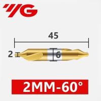 ราคา ดอกนำศูนย์ HSS 60องศา ยี่ห้อ YG สีทอง CENTER DRILL HSS (20410265573)