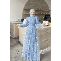 ราคา เดรสมุสลิม เดรสยาว เดรสแฟชั่น เดรสออกงาน ชุดเดรสใส่ไปงานแต่ง ชุดเดรสใส่รายอ ชุดมุสลิม ชุดอิสลาม เจ้าสาวมุสลิม ชุดนิกะห์ (21190523136)