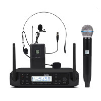 ราคา Mikrofon Tanpa Wayar GLXD24 GLXD4ระบบคู่ UHF SM58 Pegang Tangan Mic Peringkat Ucapan Perkahwinan SHURE (20396890744)