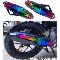 ราคา ครอบท่อ สีเคฟล่า ไทเท กันร้อนข้างท่อ รุ่น HONDA Click 125i (10151041228)