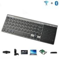 ราคา Bluetooth Keyboard with Built In Touchpad Mini 2 4G Wireless Portable Lightweight Compatible with Apple TV PS4 HTPC (20316110036)