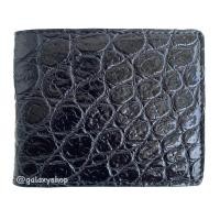 ราคา กระเป๋าสตางค์หนังจระเข้ผู้ชาย สไตล์ 2 พับสั้น US มีช่องหน้าต่างใส กระเป๋าเงินหนังเรียบท้องจระเข้ เลือกสีได้ ใส่ธนบัตร การ์ด หนังแท้ 100 (7174154766)