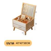ราคา โต๊ะเครื่องแป้ง โต๊ะแต่งหน้า ชุดโต๊ะเครื่องแป้ง มีไฟในตัว ทรงเตี้ย โต๊ะเครื่องแป้งพร้อมกระจก โต๊ะเอนกประสงค์ สไตล์เกาหลี พับลงได้ (16509914924)