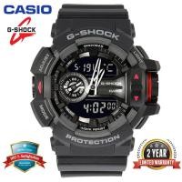 ราคา Original G Shock GA400 ผู้ชายกีฬานาฬิกาแสดงเวลาแบบคู่ 200M กันน้ำกันกระแทกกันน้ำเวลาโลกไฟ LED นาฬิกากีฬา GA 400 1B สีดำ (16327082945)