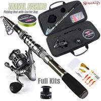 ราคา Sougayilang Fishing Rod Combos Carbon Fiber Telescopic Fishing Rod and 13 1BB Spinning Fishing Reel with Accessories Line for Travel Camping Outdoor Fishing Tackle Set (20858031120)
