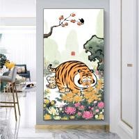 ราคา Modern Kawaii Animal Tiger Wall Art ภาพวาดผ้าใบห้องนั่งเล่น Study Home Room Decor ภาพโปสเตอร์และพิมพ์ Cuadros คุณภาพสูง0824 (20170502469)