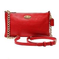 ราคา กระเป๋าสะพาย COACH แท้ หนังแท้ หนังนิ่ม สีสวย สายหนังแท้และโซ่ ปรับความยาวสายได้ มีช่องใส่บัตรด้านหลัง COACH 52709 PEBBLED LEATHER QUINN CROSSBODY MINI SHOULDER BAG (1394064523)