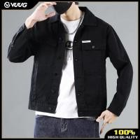 ราคา VUUG เสื้อแจ็กเก็ตยีนส์ของผู้ชายเสื้อแจ็กเก็ตสีน้ำตาลพิมพ์ลายหล่ออินเทรนด์ทรงหลวมรุ่นใหม่สำหรับฤดูใบไม้ผลิเสื้อผ้าอเนกประสงค์ (13041437161)