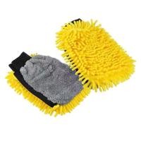 ราคา ถุงมือล้างรถไมโครไฟเบอร์ chenille ไมโครไฟเบอร์2 in 1นวมตาข่ายนุ่มสำรองไม่มีรอยขีดข่วนสำหรับถุงมือทำความสะอาดล้างรถ (21357321401)