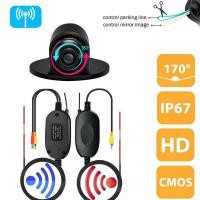 ราคา กล้องมองด้านหลังด้านหน้าด้านข้างแบบไร้สาย Kamera Spion ติดรถยนต์2 4G กล้องสำรองถอยหลัง 360กล้องการมองเห็นได้ในเวลากลางคืนอินฟาเรด fast (19798348122)