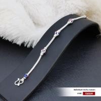 ราคา สร้อยข้อมือเงินแท้ 92 5 งานลงยา เม็ดกลม งานทำมือ TS0039 (20401731236)