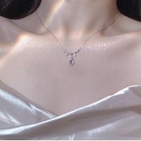 ราคา myhunnybear พร้อมส่ง สร้อยคอเงินแท้ 92 5 สไตล์เจ้าหญิง ประดับจี้คริสตัล Princess silver crystal necklace (15927431563)