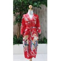 ราคา ชุดคลุมกิโมโน ใส่นอน ใส่อาบน้ำ แต่งตัว ผ้าซาติน ขนาดฟรีไซส์ ลายเจ้าหญิงญี่ปุ่น โทนสีเข้ม (15057157711)