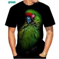 ราคา เสื้อยืดผู้ชายแฟชั่นและผู้หญิงเสื้อยืดพิมพ์ลายสัตว์นกแก้ว3D มีสไตล์แปลกใหม่เสื้อยืดลำลองสำหรับผู้ชาย ผู้หญิง (19976118496)