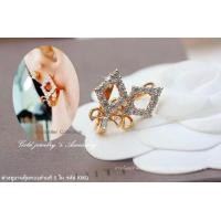 ราคา ManeeNopparut มณีณพรัช ต่างหู ข้าวหลามตัดเพชร งานหุ้มทองแท้5ไมครอน รุ่น EG219 (122079811)
