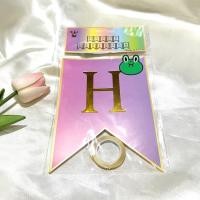 ราคา ป้ายธงวันเกิด ป้ายธง HBD ธงประดับ วันเกิด ป้ายธงตัวอักษรกระดาษ (18412612923)