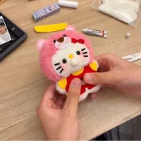 ราคา จี้ Hello Kitty ส่งเสียงดังเอี๊ยดอ๊าดทำมือวัสดุสำหรับคิตตี้จี้ตุ๊กตาหนานุ่มพองลูกโป่งหมีพวงกุญแจ (20041539245)