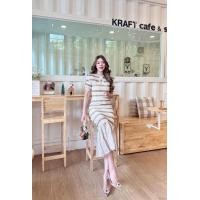 ราคา พร้อมส่ง S 4XL dress เดรส เดรสยาว เดรสสีเทา เดรสสีชมพู เดรสลูกไม้ งานปักแน่นๆ เดรสสาวอวบ เดรสชายระบาย เดรสยาวเข้ารูปทรงหางปลา ผ้าลูกไม้ปักหนาๆ สีทูโทน เก็บทรงเข้ารูป (19411577513)