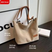 ราคา ผ้าขนาดใหญ่สำหรับผู้หญิงกระเป๋าทรงสี่เหลี่ยมมีหูหิ้วสะพายไหล่นักศึกษา2023ใบกระเป๋านักเรียนขนาดใหญ่กระเป๋าสะพายไหล่แฟชั่นแบบลำลอง (20019356204)