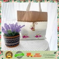ราคา กระเป๋าถุงผ้าฝ้าย งานปักมือ สุดน่ารัก กระเป๋าลดโลกร้อน (6469584988)