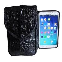 ราคา Thai Complex Super Black Leather กล่องใส่โทรศัพท์มือถือ เป็นหนังจระเข้แท้ทั้งใบด้านหลังมีห่วงสำหรับร้อยเข็มขัดเพื่อพกพา เป็นหนังจระเข้เเท้ 100 ดำ (419457712)