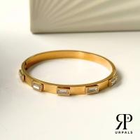 ราคา URPALS กำไลข้อมือ Stainless 18K ดีไซน์หรู ฝังเพชร CZ งาน Premium ใส่ออกงาน แมทได้กับทุกลุค (21083342198)