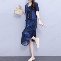 ราคา bungee ชุดเดรสคลุมท้องสตรีขนาดใหญ่กระโปรงแม่กระโปรงลายสก๊อตย้อนยุค ลายสก็อต ปกปิดหน้าท้อง ไซส์ใหญ่ รุ่นใหม่ (20480955026)