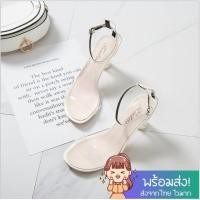 ราคา 34 42 ส้นสูง 3 นิ้ว รองเท้าส้นสูง 3 นิ้ว งานกล่อง ทรงสวย รองเท้าส้นสูง ส้นแก้ว ส้นใส 777 (19593825424)