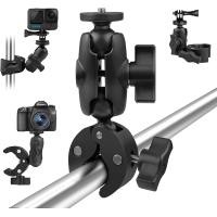 ราคา Taisioner อะแดปเตอร์ติดที่หนีบแน่นหนาหัวบอลคู่เข้ากันได้กับแอ็คชั่น GoPro AKASO DJI หรือ DSLR จอภาพกล้องดิจิตอล ไฟ LED โรนิน M Ronin Mx freefly MOVI อุปกรณ์เสริม (20210967402)