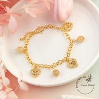 ราคา สร้อยข้อมือหินไหมทอง ประดับตัวห้อยตุ้งติ้งน่ารัก สร้อยข้อมือหินไหมทองห้อยตุ้งติ้ง พร้อมส่ง สร้อยข้อมือหินไหมทอง ลายหลุยส์ (19012038275)