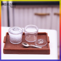 ราคา MEIKE001 2ชิ้น1 12บ้านตุ๊กตามินิขวดน้ำตาลโถเครื่องเทศเครื่องปรุงรสกับฝาครอบอุปกรณ์ตกแต่งห้องครัว (20907482044)
