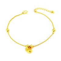 ราคา ทองเหลืองกำไลรัดข้อเท้าชุบทอง24K เคลือบด้วยกระดิ่งทองและไข่มุกสร้อยข้อเท้าสตรีชุบทองยุโรป (20343584105)