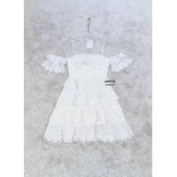 ราคา เดรสลูกไม้สีขาว สายเดี่ยว แขนระบายชั้นๆ S XL ชุดไปวัด ไปทะเล ไปวัด ทำบุญ งานป้าย งานบุญ งานบวช มินิเดรส jry (20856573066)