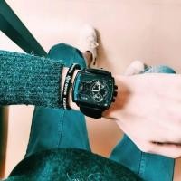 ราคา Swiss automatic watch male trill network science and technology of red and black double calendar double men when the student individuality quartz watch (11348588095)