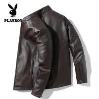 ราคา Playboyเพลย์บอยแจ็คเก็ตหนังธุรกิจแจ็คเก็ตผู้ชายเพื่อรถจักรยานยนต์แจ็คเก็ตแจ็คเก็ตหนังแท้เวอร์ชั่นเกาหลีเสื้อกันลมรถจักรยานยนต์เสื้อ (15466065519)