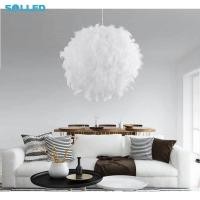 ราคา SOLLED โคมไฟเพดานขนนกสีขาวโรแมนติกโคมไฟแขวนจี้สำหรับตกแต่งห้องนอนห้องนั่งเล่น (14012383664)